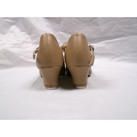 Dance Tap Shoes SoDanca Adult 4.5M Leather Buckle Tan - Picture 5 of 5